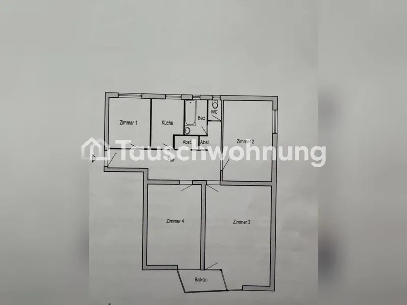 Tauschwohnung: Biete 4 Zimmer zum Tausch / Lankwitz 12247 — photo 1